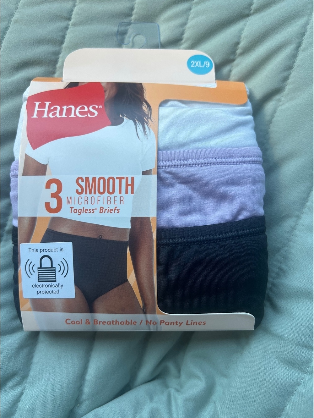 Hanes women's 3-Pack Smooth Microfiber Tagless Briefs, Size 2XL